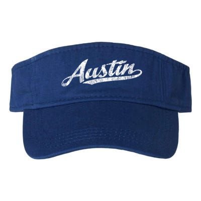 Austin Texas Tx Cute Gift Vintage Sports Script Retro Gift Tee Visor