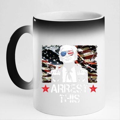 Arrest This Trump Fingers Pro Trump 2024 11oz Black Color Changing Mug