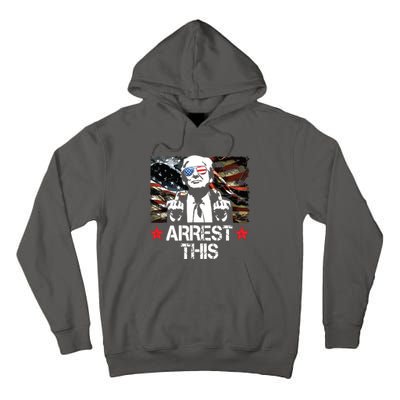 Arrest This Trump Fingers Pro Trump 2024 Tall Hoodie