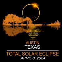 Austin Texas Total Eclipse 2024 Drawstring Bag