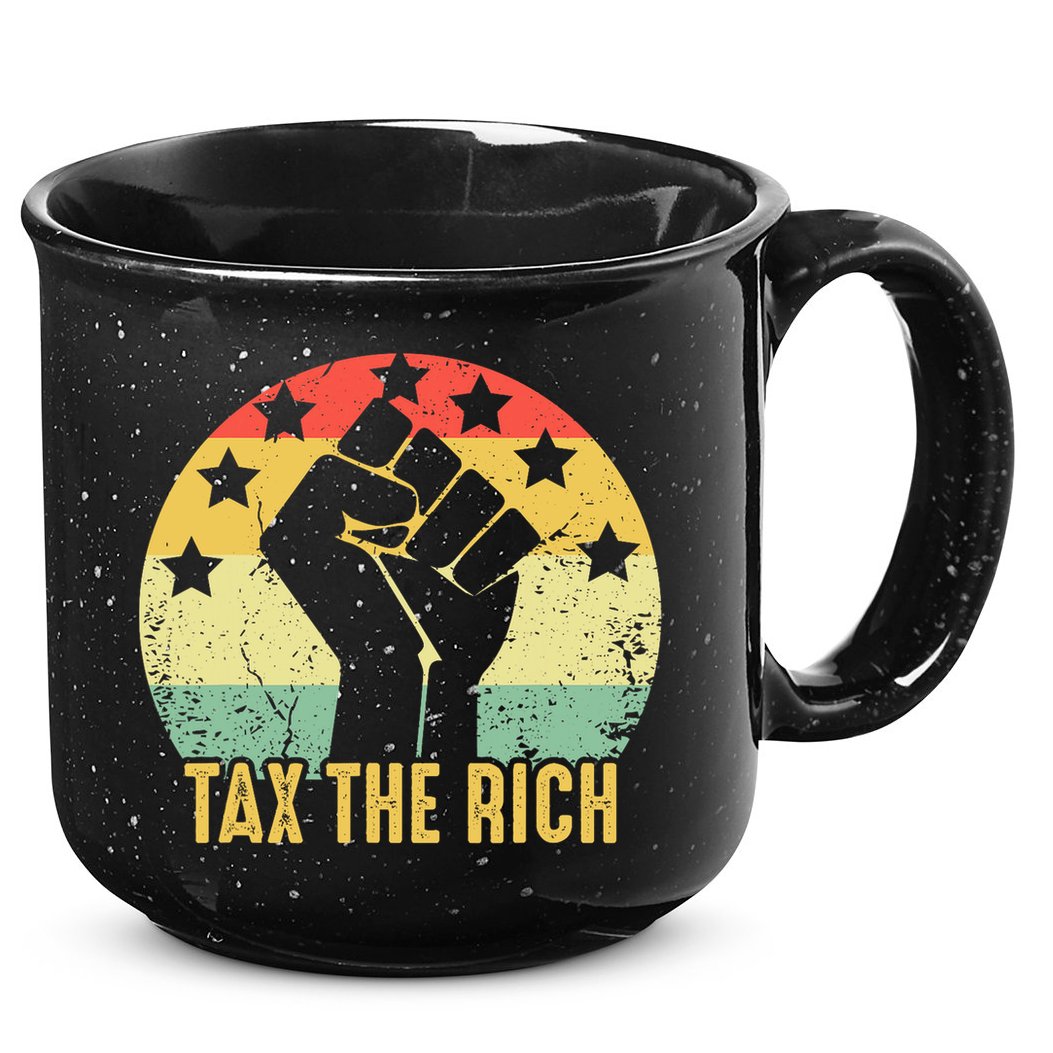 Aoc Tax The Rich Anti Capitalist Political 15oz Campfire Ceramic Mug