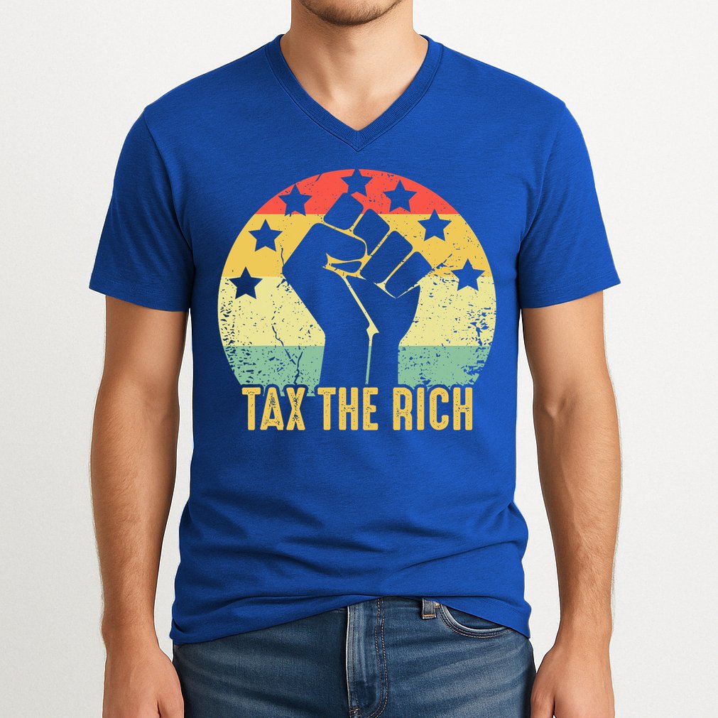 Aoc Tax The Rich Anti Capitalist Political V-Neck T-Shirt