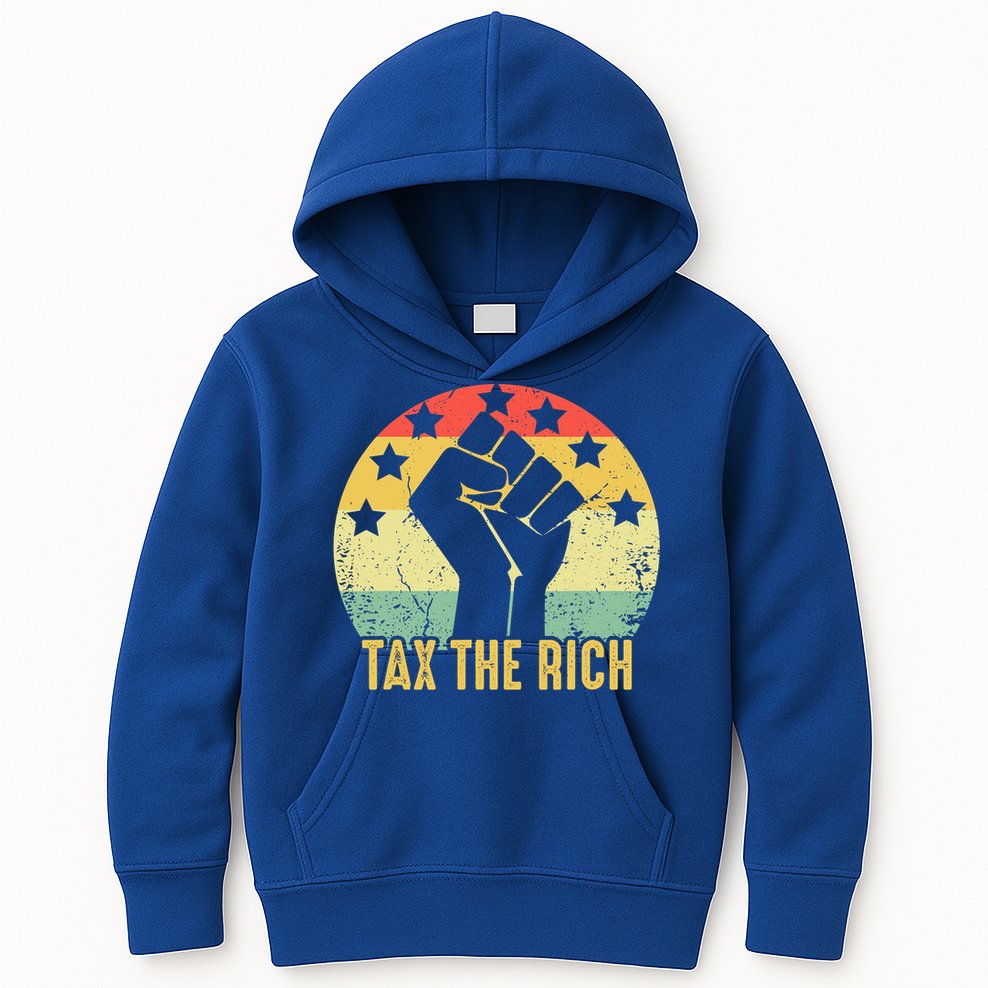 Aoc Tax The Rich Anti Capitalist Political Kids Hoodie