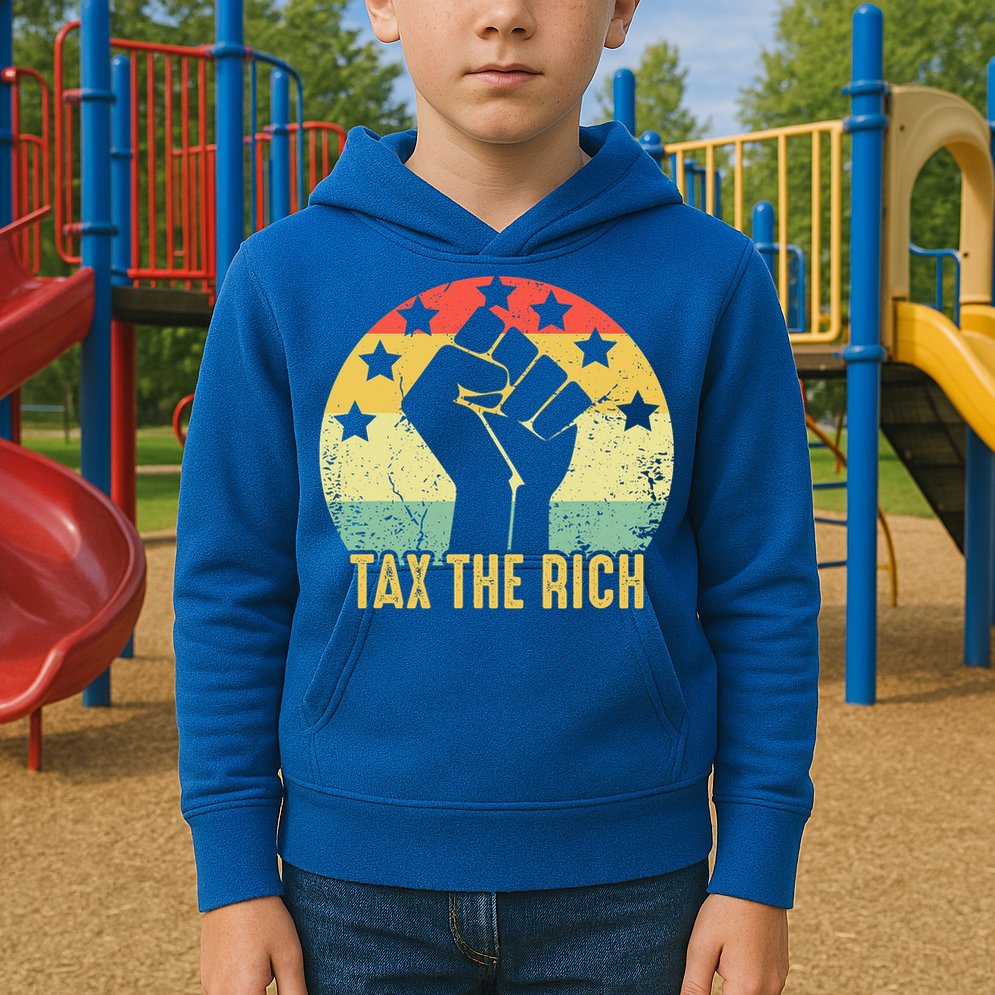 Aoc Tax The Rich Anti Capitalist Political Kids Hoodie