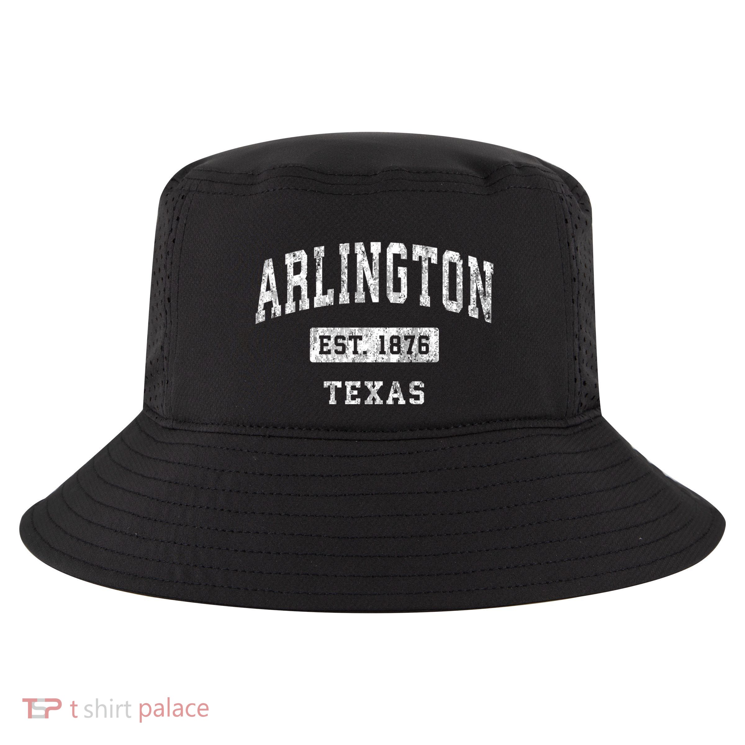Arlington Texas Tx Vintage Established Sports Design Cool Comfort Performance Bucket Hat