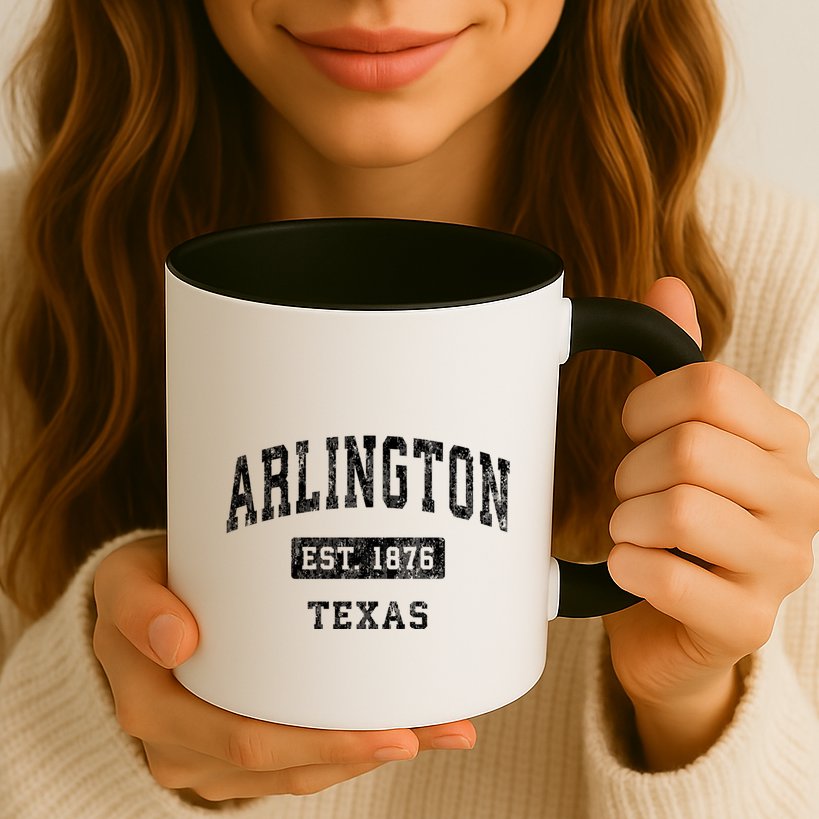 Arlington Texas Tx Vintage Established Sports Design Mug