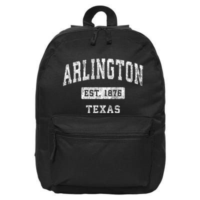 Arlington Texas Tx Vintage Established Sports Design 16 in Basic Backpack