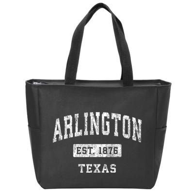 Arlington Texas Tx Vintage Established Sports Design Zip Tote Bag