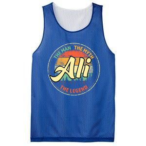 Ali The The Myth The Legend Personalized Name Meaningful Gift Mesh Reversible Basketball Jersey Tank