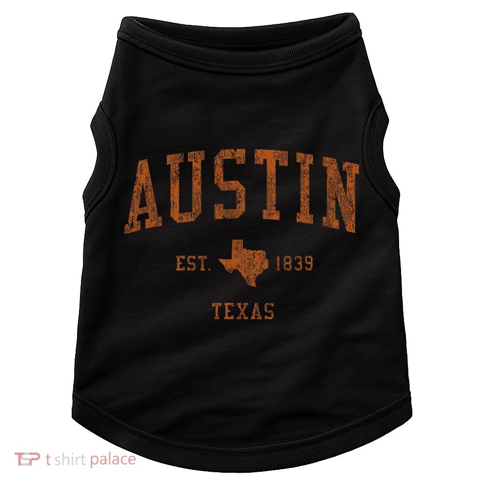 Austin Texas Tx Vintage Athletic Sports Design Doggie Tank