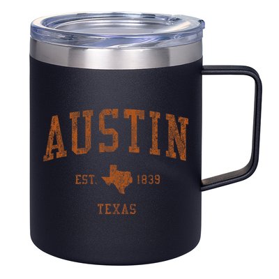 Austin Texas Tx Vintage Athletic Sports Design 12oz Stainless Steel Coffee Mug