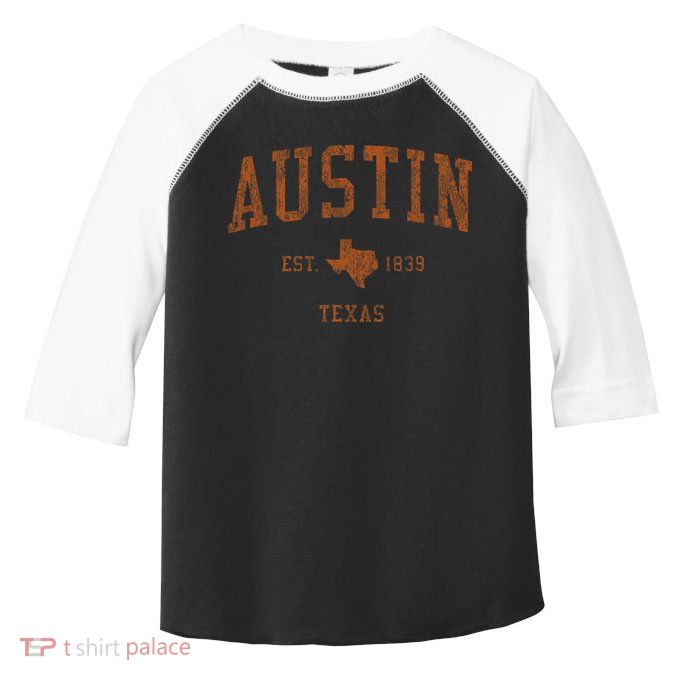 Austin Texas Tx Vintage Athletic Sports Design Toddler Fine Jersey T-Shirt