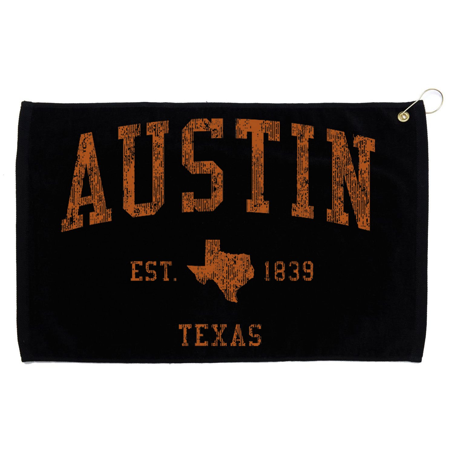 Austin Texas Tx Vintage Athletic Sports Design Grommeted Golf Towel