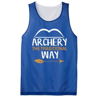 Archery The Traditional Way Bow Hunting Lover Gift Mesh Reversible Basketball Jersey Tank