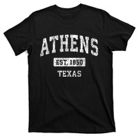 Athens Texas Tx Vintage Sports Established T-Shirt