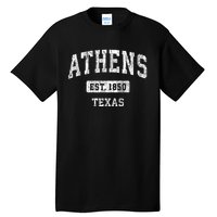 Athens Texas Tx Vintage Sports Established Tall T-Shirt