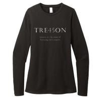 Anti Trump Treason TRE45ON Distressed Impeach Womens CVC Long Sleeve Shirt