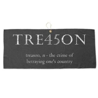 Anti Trump Treason TRE45ON Distressed Impeach Large Microfiber Waffle Golf Towel