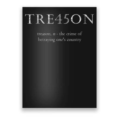 Anti Trump Treason TRE45ON Distressed Impeach Poster