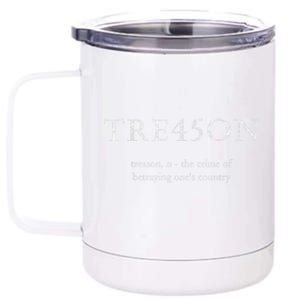 Anti Trump Treason TRE45ON Distressed Impeach 12 oz Stainless Steel Tumbler Cup