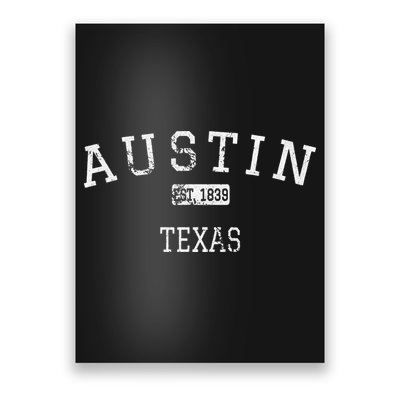 Austin Texas TX Vintage Poster