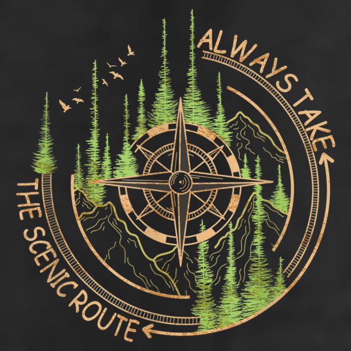 Always Take The Scenic Route Camping Travel Adventure Cool Comfort Performance Bucket Hat