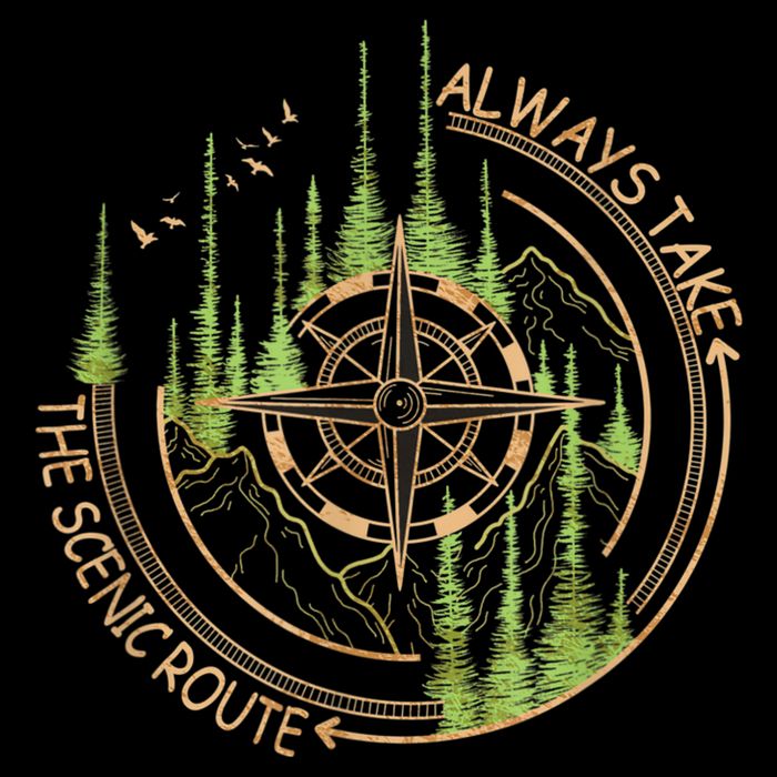 Always Take The Scenic Route Camping Travel Adventure Cooling Performance Crew T-Shirt
