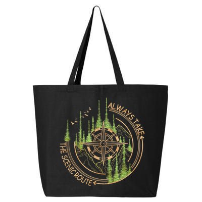 Always Take The Scenic Route Camping Travel Adventure 25L Jumbo Tote