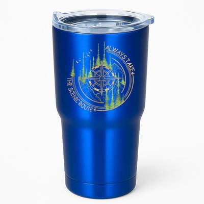 Always Take The Scenic Route Camping Travel Adventure Tumbler
