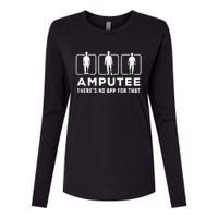 Amputee tee theres no app for that funny graphic memes Womens Cotton Relaxed Long Sleeve T-Shirt