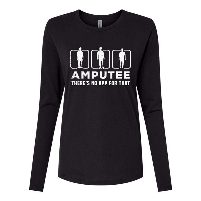 Amputee tee theres no app for that funny graphic memes Womens Cotton Relaxed Long Sleeve T-Shirt