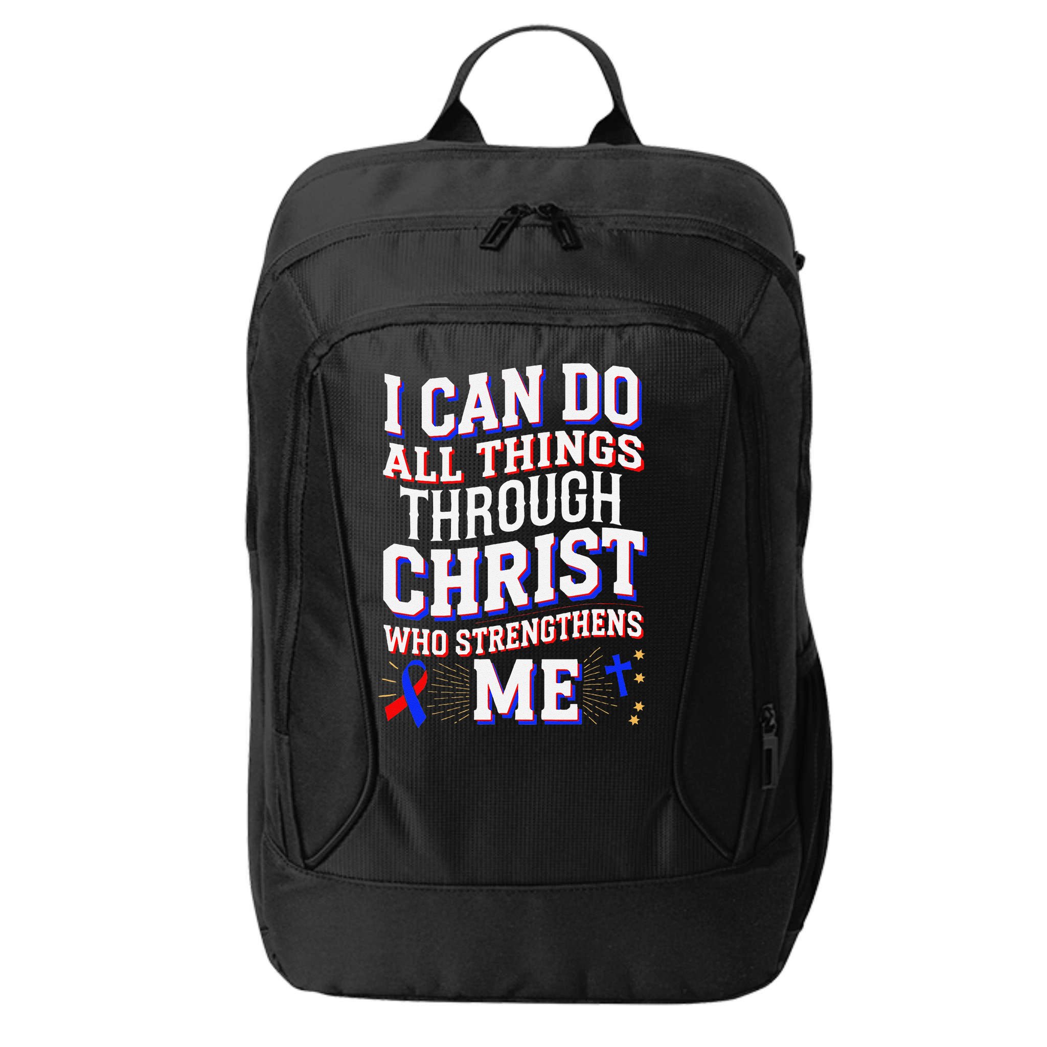 All Things Through Christ Congenital Heart Defect Awareness City Backpack