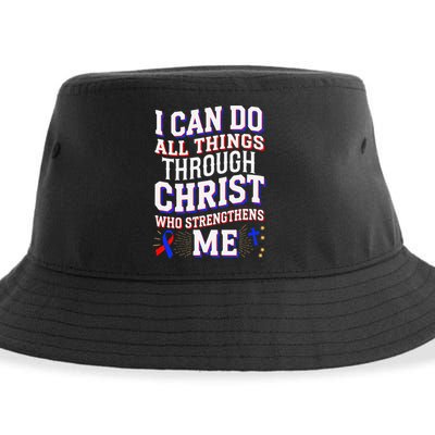 All Things Through Christ Congenital Heart Defect Awareness Sustainable Bucket Hat