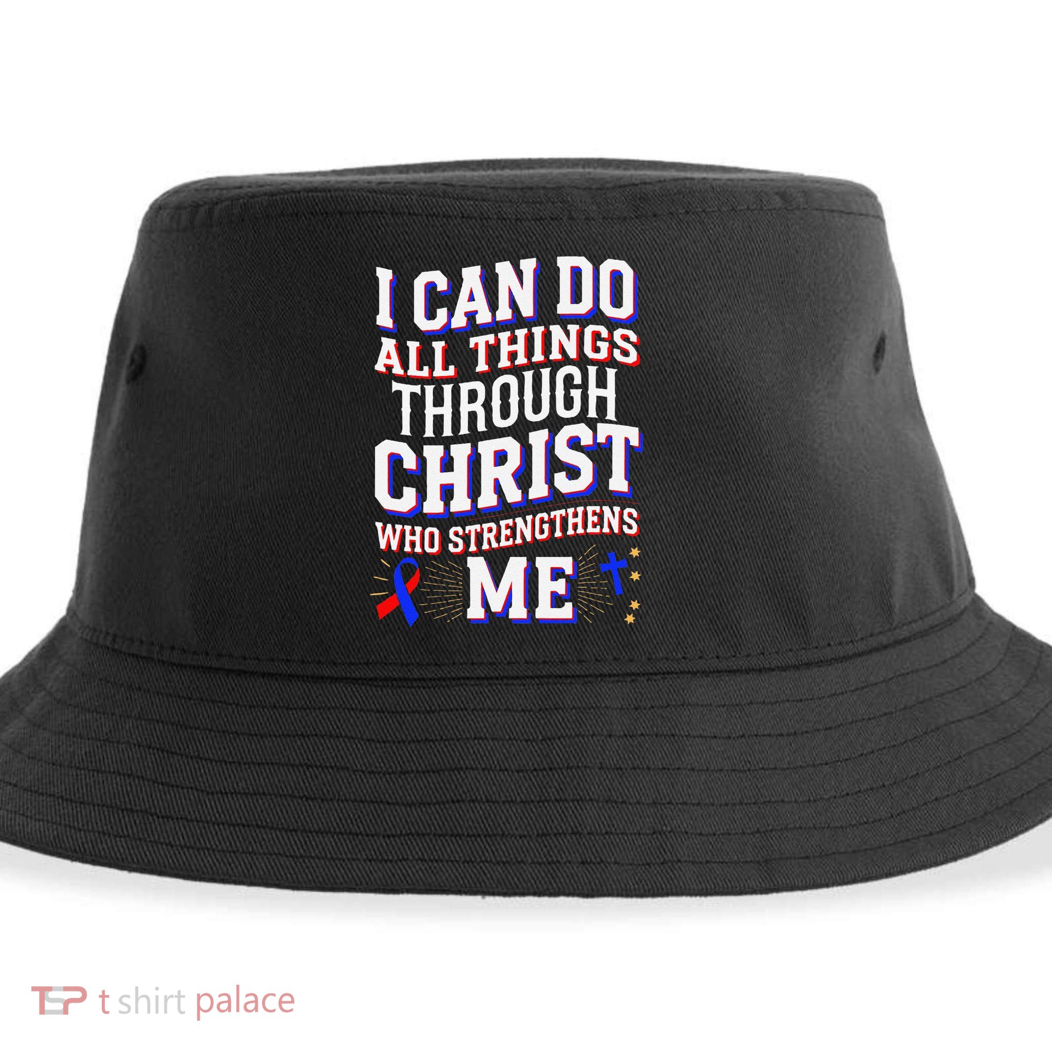 All Things Through Christ Congenital Heart Defect Awareness Sustainable Bucket Hat