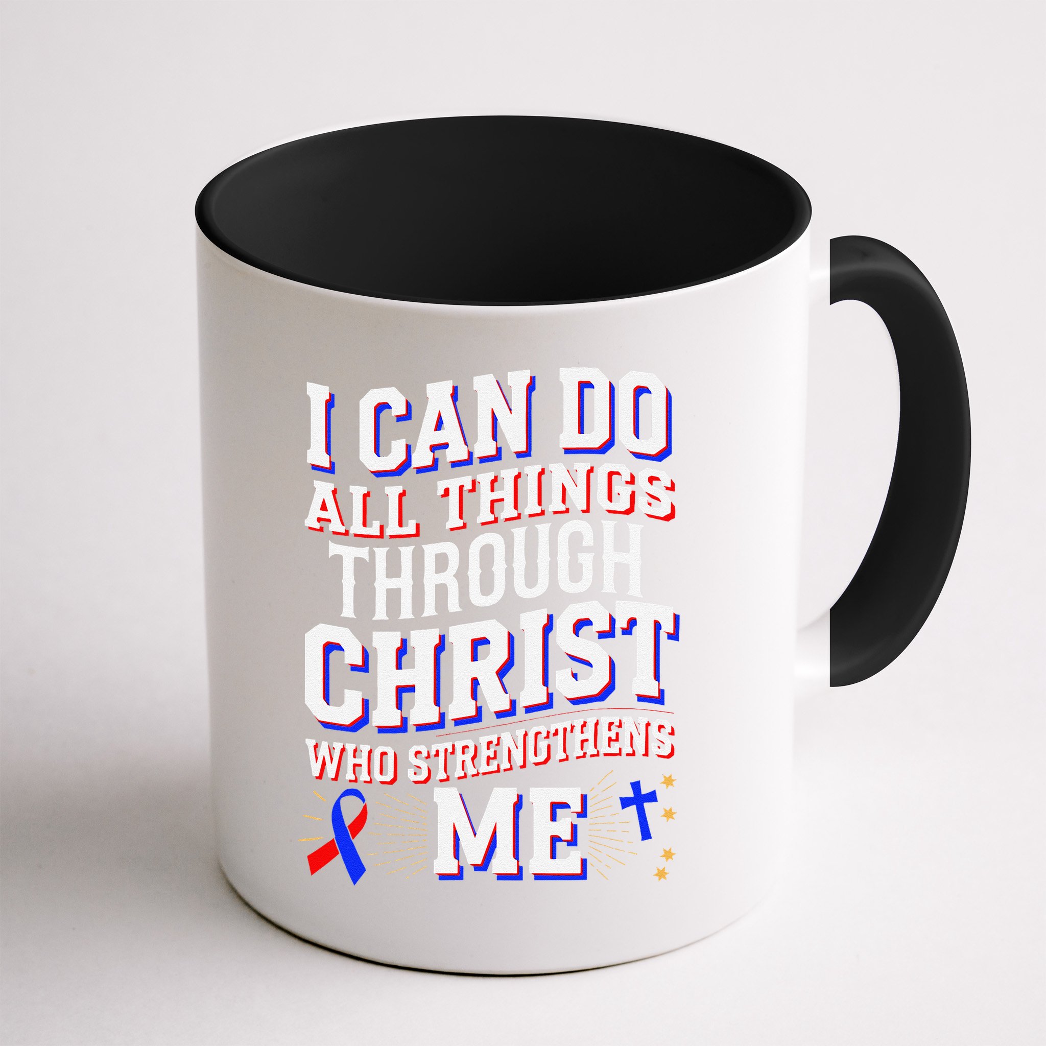 All Things Through Christ Congenital Heart Defect Awareness Mug