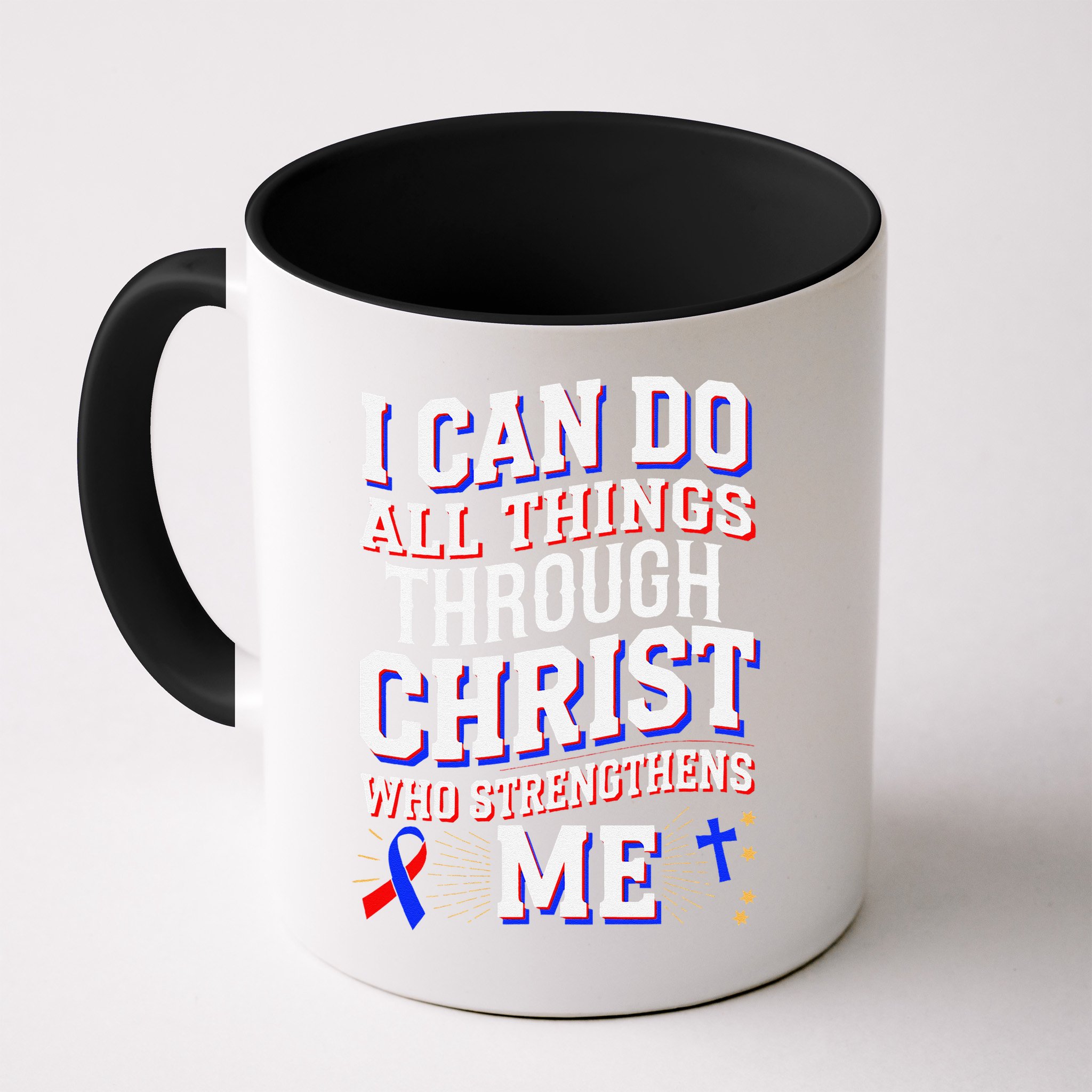 All Things Through Christ Congenital Heart Defect Awareness Mug