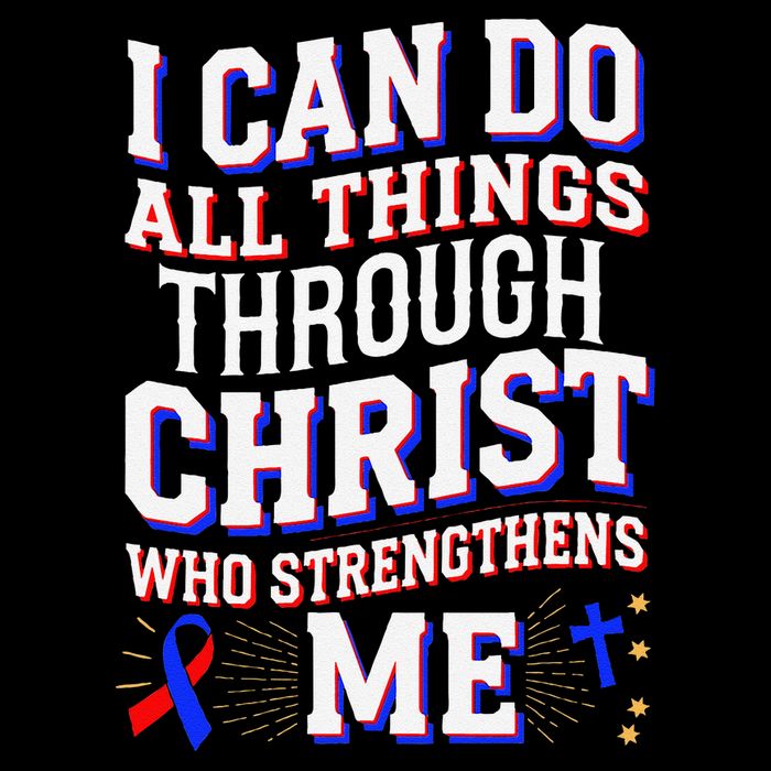 All Things Through Christ Congenital Heart Defect Awareness Flat Bill Trucker Hat