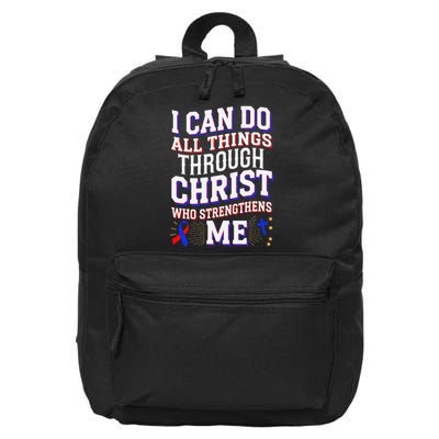 All Things Through Christ Congenital Heart Defect Awareness 16 in Basic Backpack