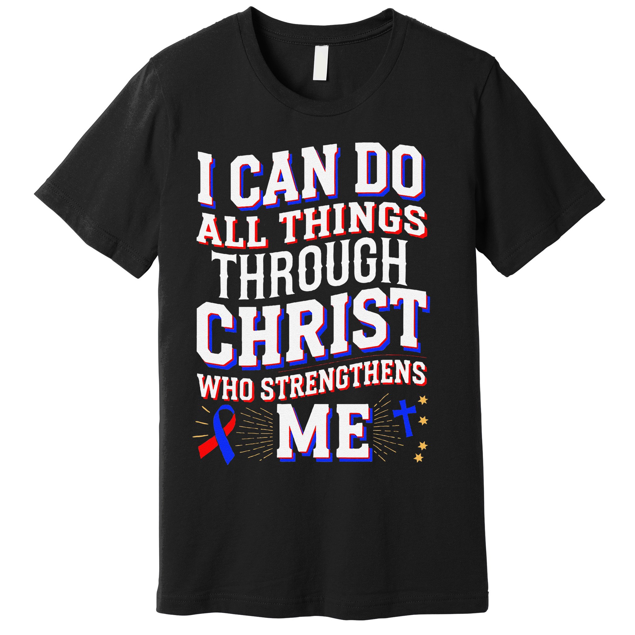 All Things Through Christ Congenital Heart Defect Awareness Premium T-Shirt