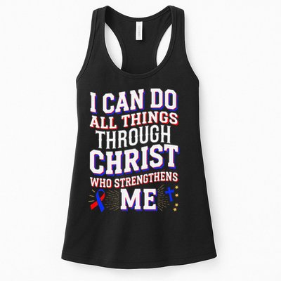 All Things Through Christ Congenital Heart Defect Awareness Womens Tank Top
