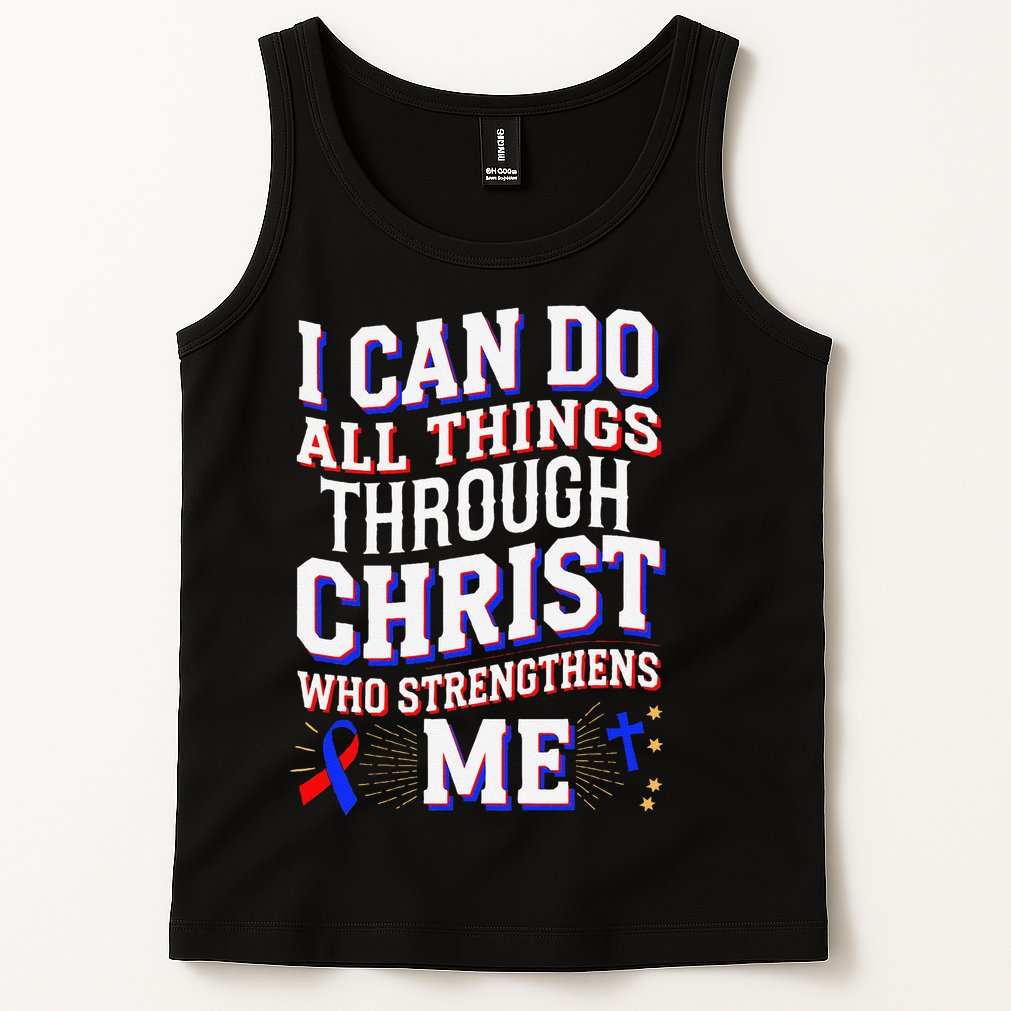 All Things Through Christ Congenital Heart Defect Awareness Tank Top