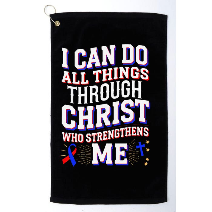 All Things Through Christ Congenital Heart Defect Awareness Golf Towel