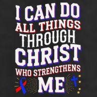 All Things Through Christ Congenital Heart Defect Awareness Golf Towel