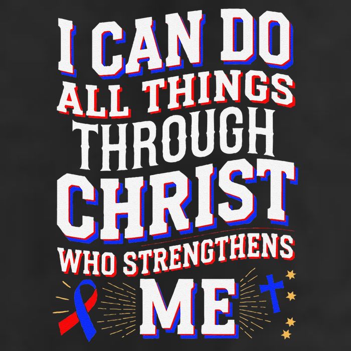All Things Through Christ Congenital Heart Defect Awareness Golf Towel