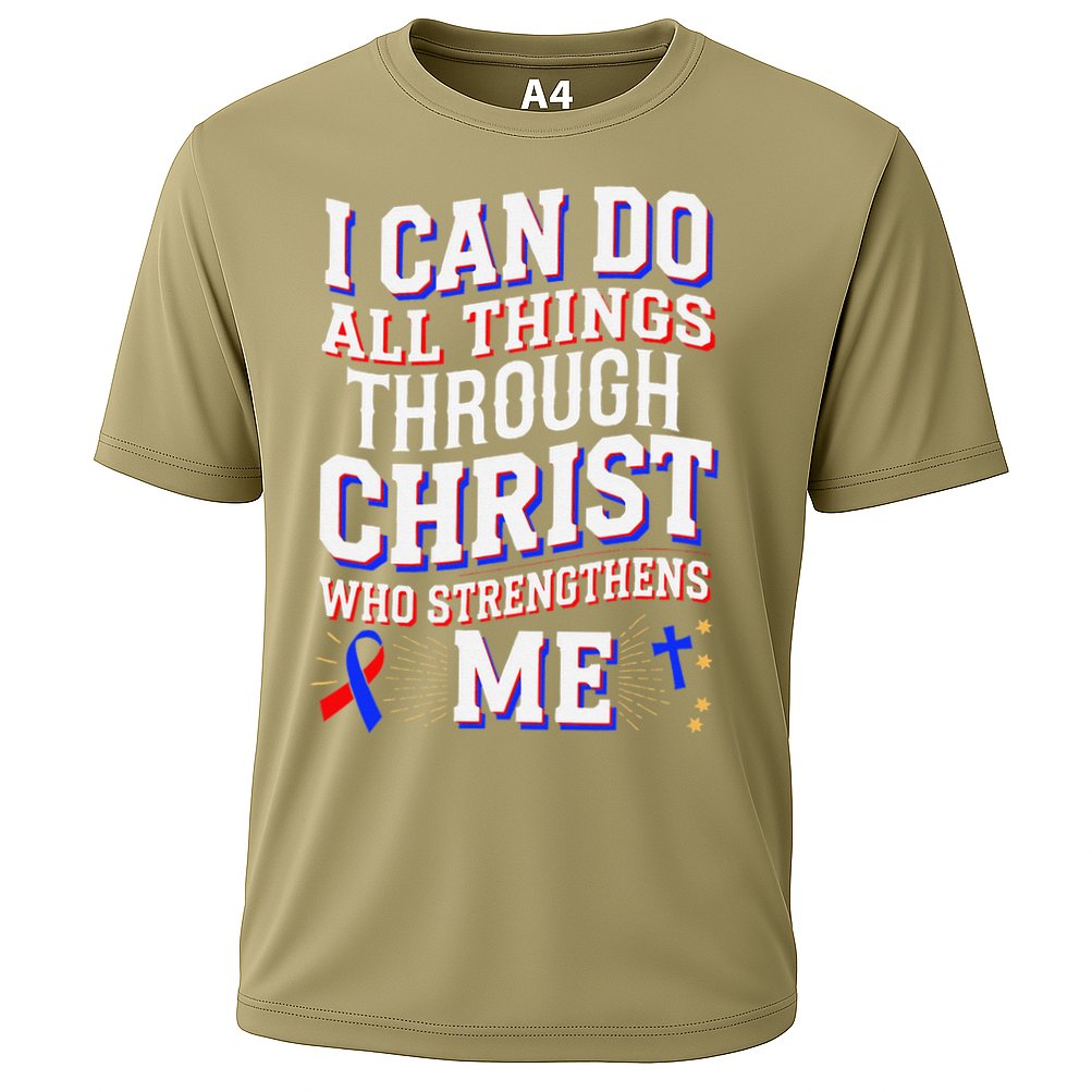 All Things Through Christ Congenital Heart Defect Awareness Performance Shirt