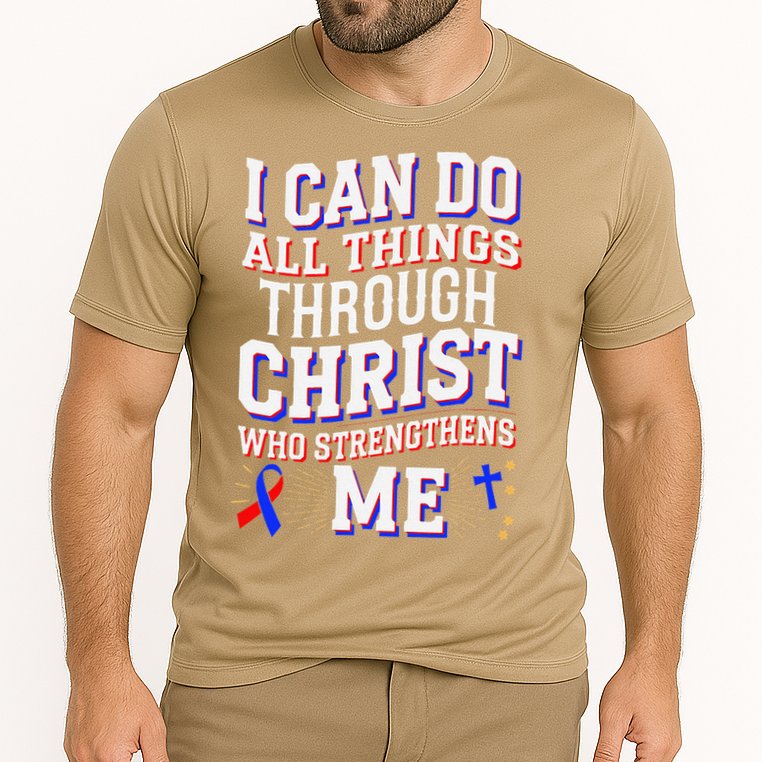 All Things Through Christ Congenital Heart Defect Awareness Performance Shirt