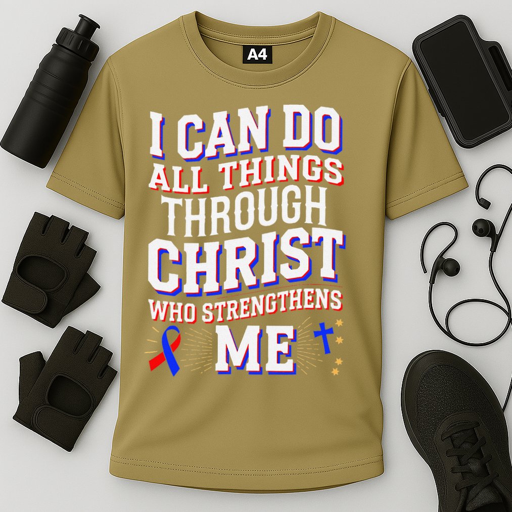 All Things Through Christ Congenital Heart Defect Awareness Performance Shirt