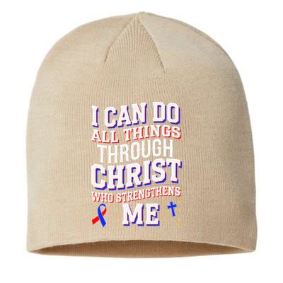 All Things Through Christ Congenital Heart Defect Awareness Sustainable Beanie