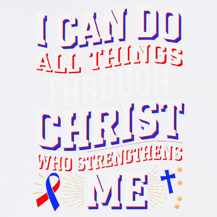 All Things Through Christ Congenital Heart Defect Awareness Garment-Dyed Sweatshirt