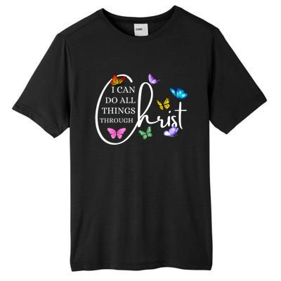 All Things Through Christ Faith Based Christian Tall Fusion ChromaSoft Performance T-Shirt